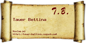 Tauer Bettina névjegykártya