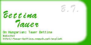 bettina tauer business card